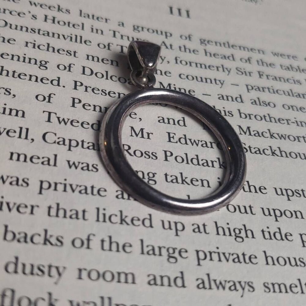 925‎ Silver Circle Pendent Made in Italy